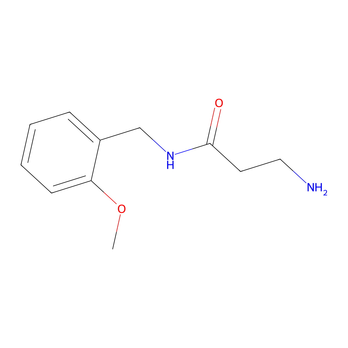 3-Amino-n-(2-methoxybenzyl)propanamide molecular structure, CAS 1591267-42-3