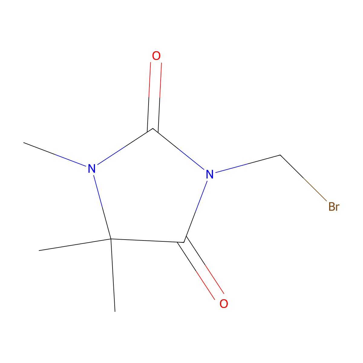 3-Bromomethyl-1,5,5-trimethylhydantoin molecular structure, CAS 159135-61-2