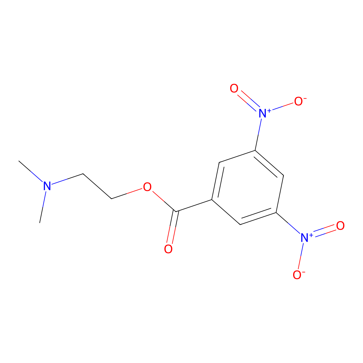 2-(Dimethylamino)ethyl 3,5-dinitrobenzoate molecular structure, CAS 159138-49-5