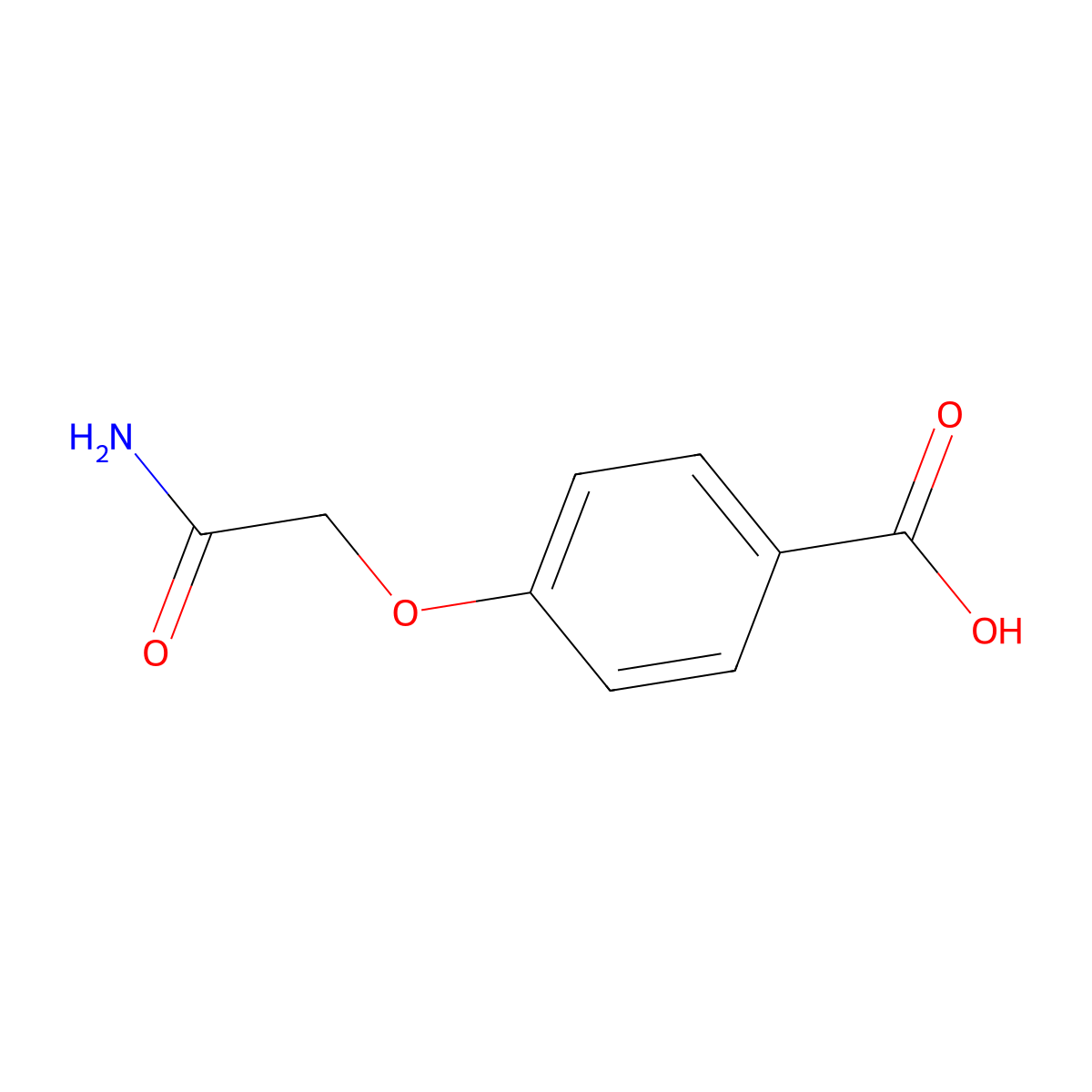 4-(2-Amino-2-oxoethoxy)benzoic acid molecular structure, CAS 159143-14-3