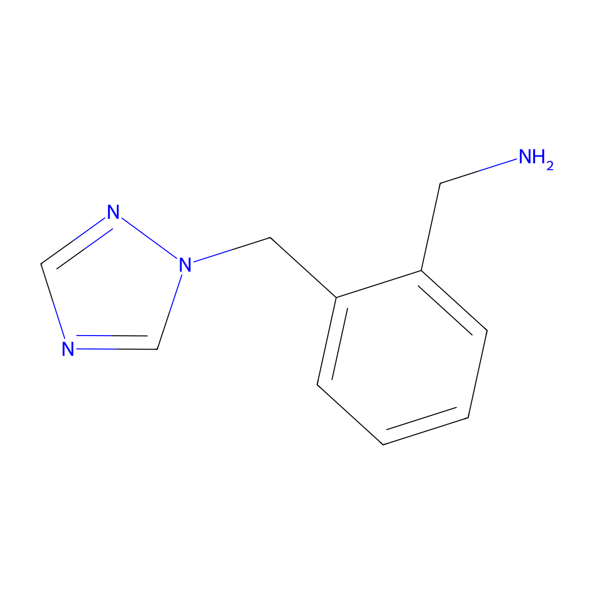 [2-(1H-1,2,4-triazol-1-ylmethyl)phenyl]methanamine molecular structure, CAS 159148-84-2