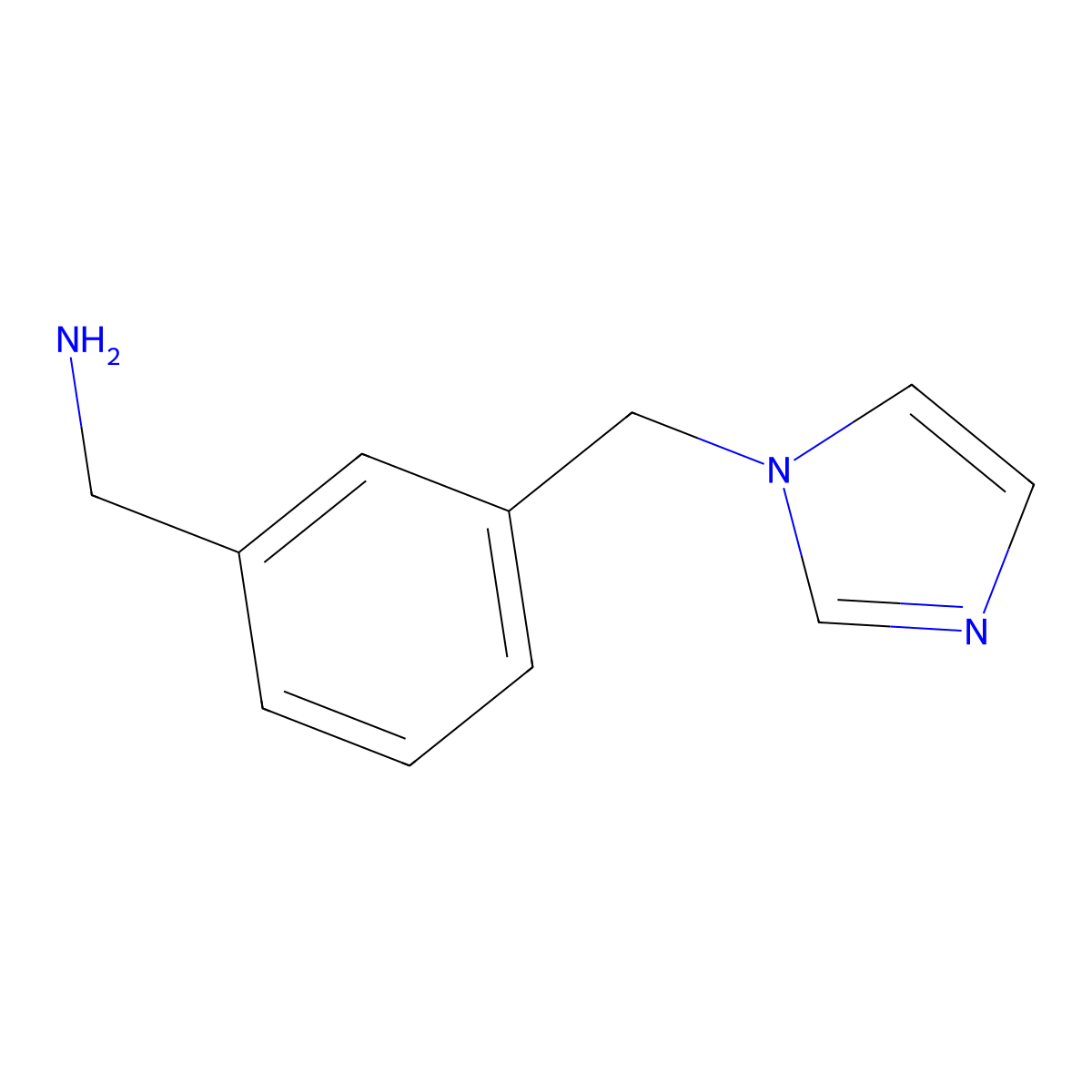 1-{3-[(1H-imidazol-1-yl)methyl]phenyl}methanamine molecular structure, CAS 159148-87-5