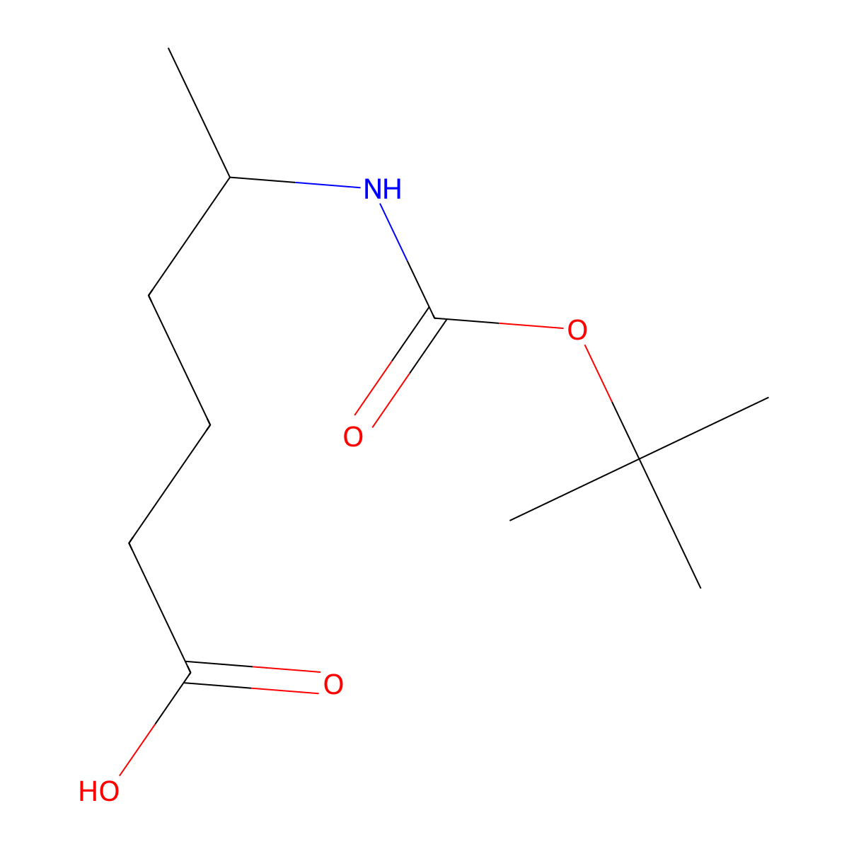 5-{[(Tert-butoxy)carbonyl]amino}hexanoic acid molecular structure, CAS 159153-37-4