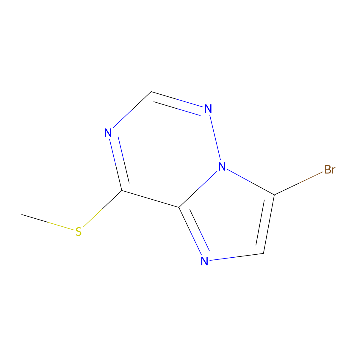 7-Bromo-4-(methylsulfanyl)imidazo[2,1-f][1,2,4]triazine molecular structure, CAS 1591741-47-7