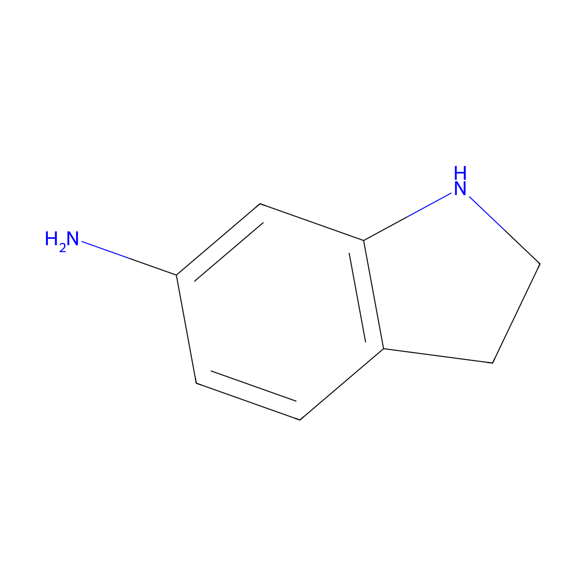 Indolin-6-amine molecular structure, CAS 15918-79-3