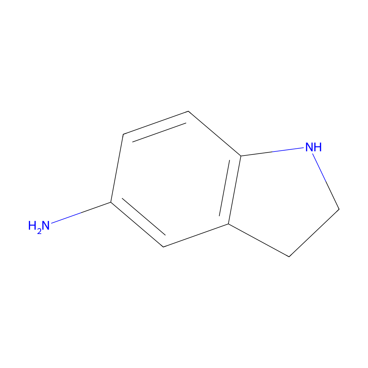 2,3-Dihydro-1H-indol-5-amine molecular structure, CAS 15918-80-6