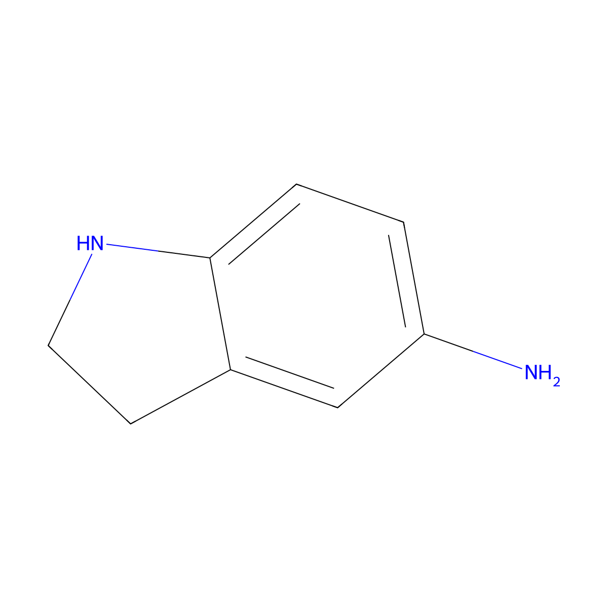 2,3-Dihydro-1H-indol-5-amine molecular structure, CAS 15918-80-6