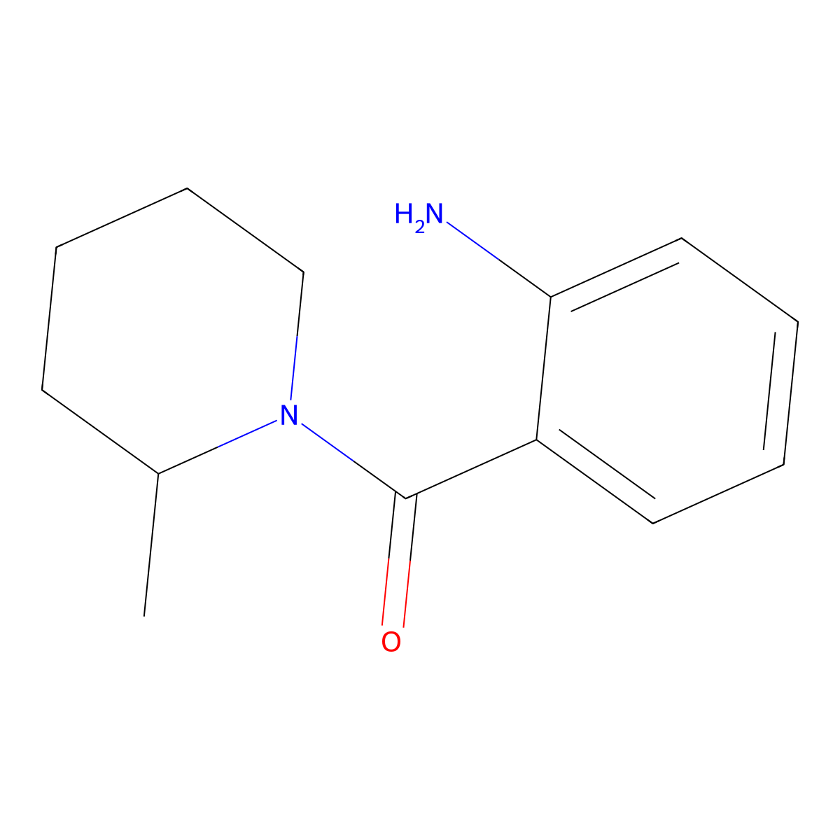 (2-Aminophenyl)(2-methylpiperidin-1-yl)methanone molecular structure, CAS 159180-70-8