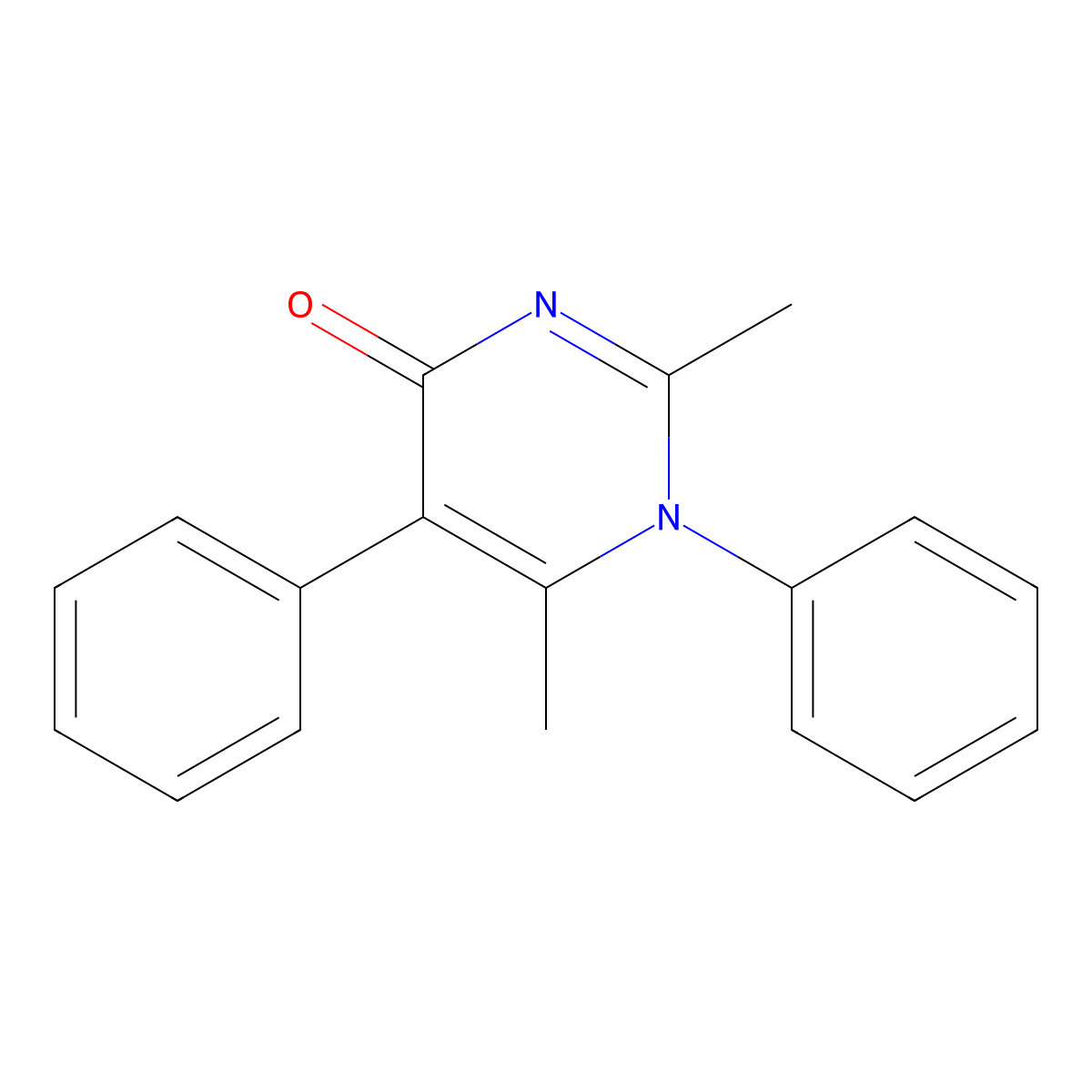 2,6-dimethyl-1,5-diphenyl-4(1H)-pyrimidinone molecular structure, CAS 159180-93-5