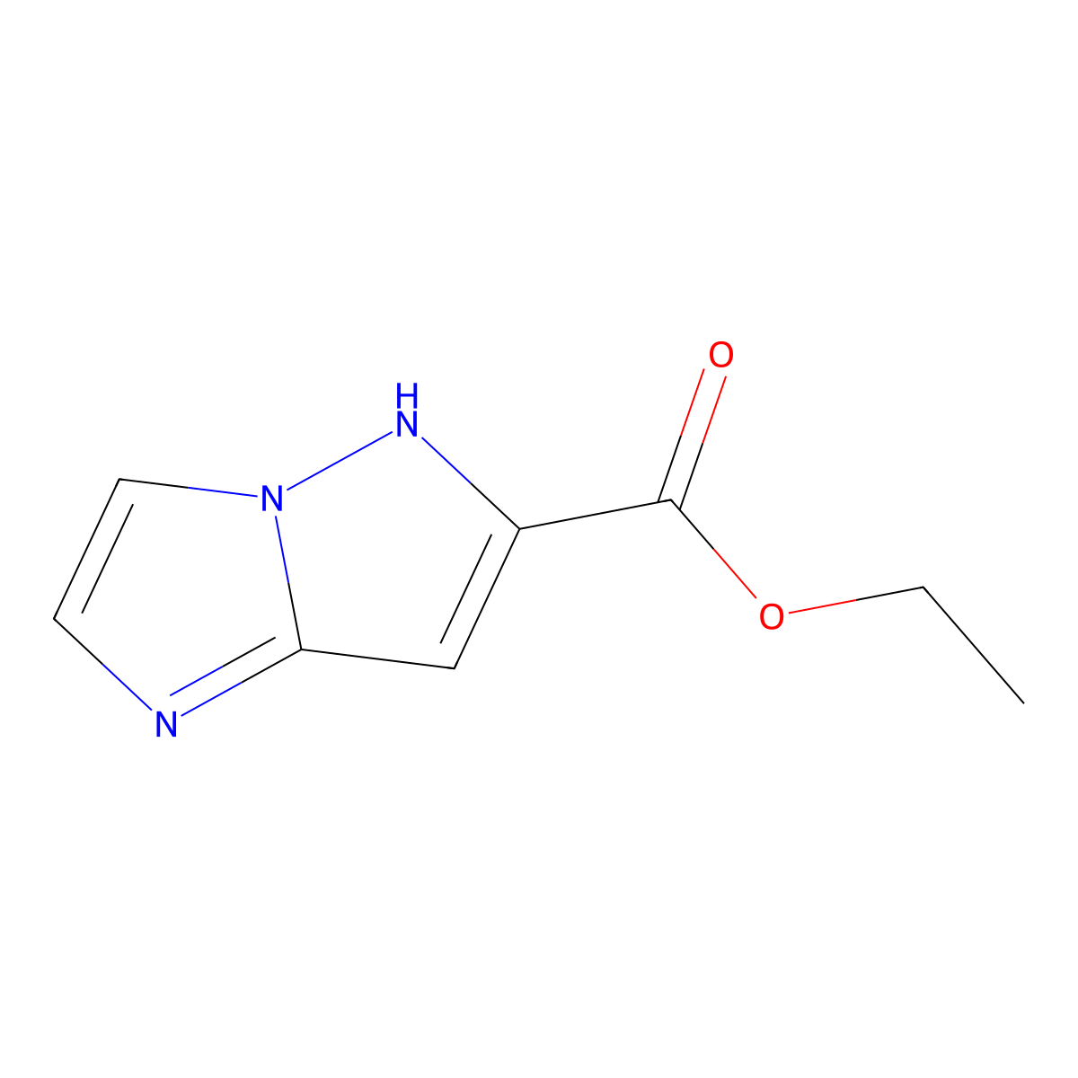 Ethyl 1H-imidazo[1,2-b]pyrazole-6-carboxylate molecular structure, CAS 159181-77-8