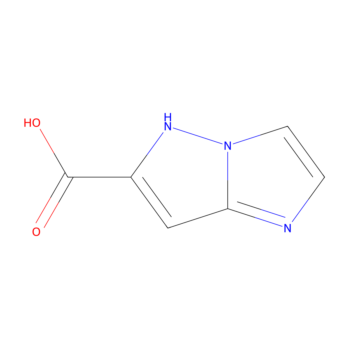 1H-imidazo[1,2-b]pyrazole-6-carboxylic acid molecular structure, CAS 159181-78-9