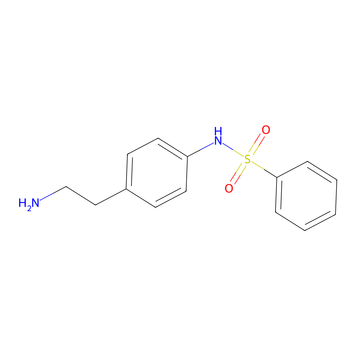 N-[4-(2-aminoethyl)phenyl]Benzenesulfonamide molecular structure, CAS 159182-12-4