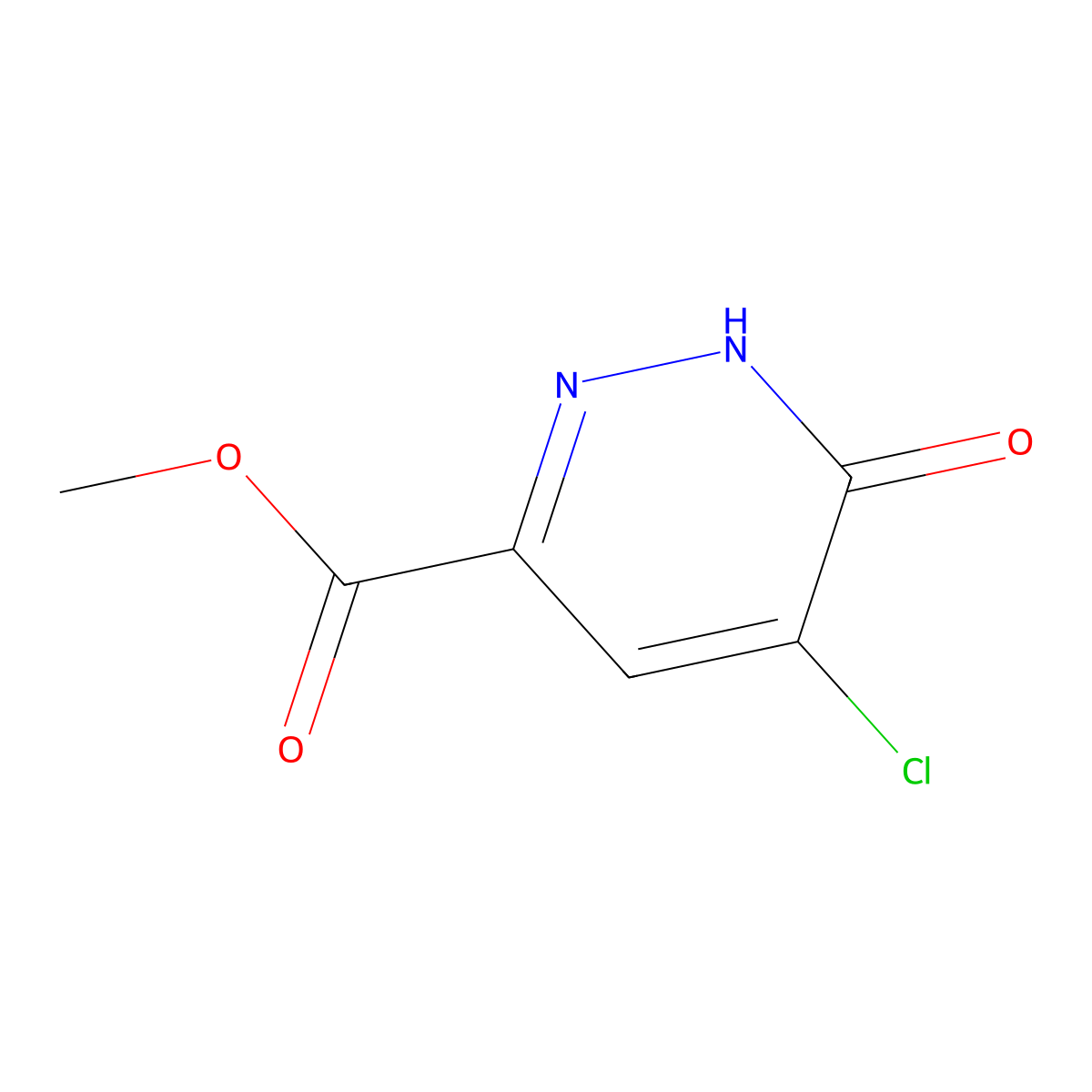 Methyl 5-chloro-6-oxo-1,6-dihydropyridazine-3-carboxylate molecular structure, CAS 1591827-52-9