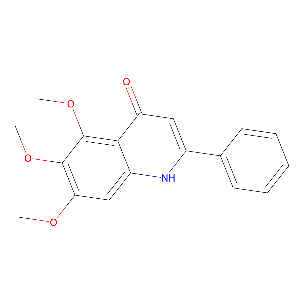 5,6,7-Trimethoxy-2-phenylquinolin-4(1H)-one molecular structure, CAS 159188-35-9