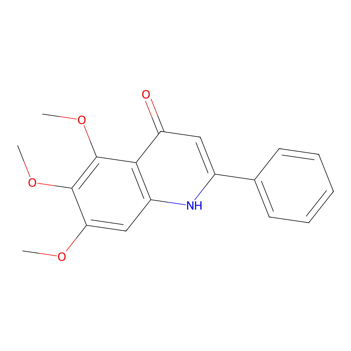 5,6,7-Trimethoxy-2-phenylquinolin-4(1H)-one molecular structure, CAS 159188-35-9