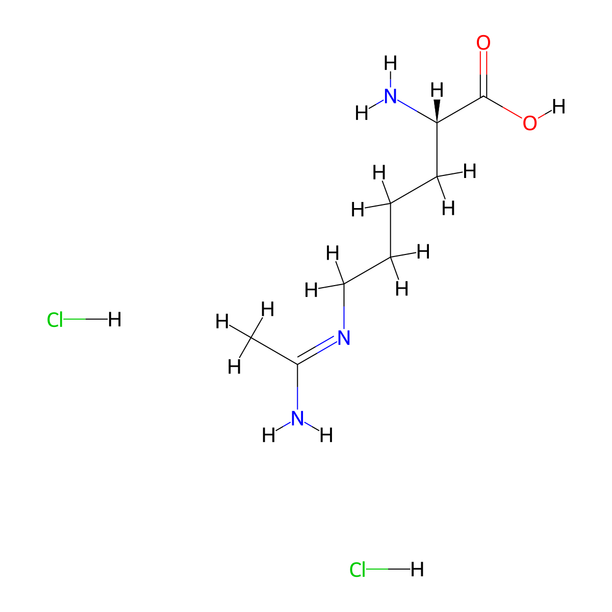 N-Iminoethyl-L-lysine dihydrochloride molecular structure, CAS 159190-45-1