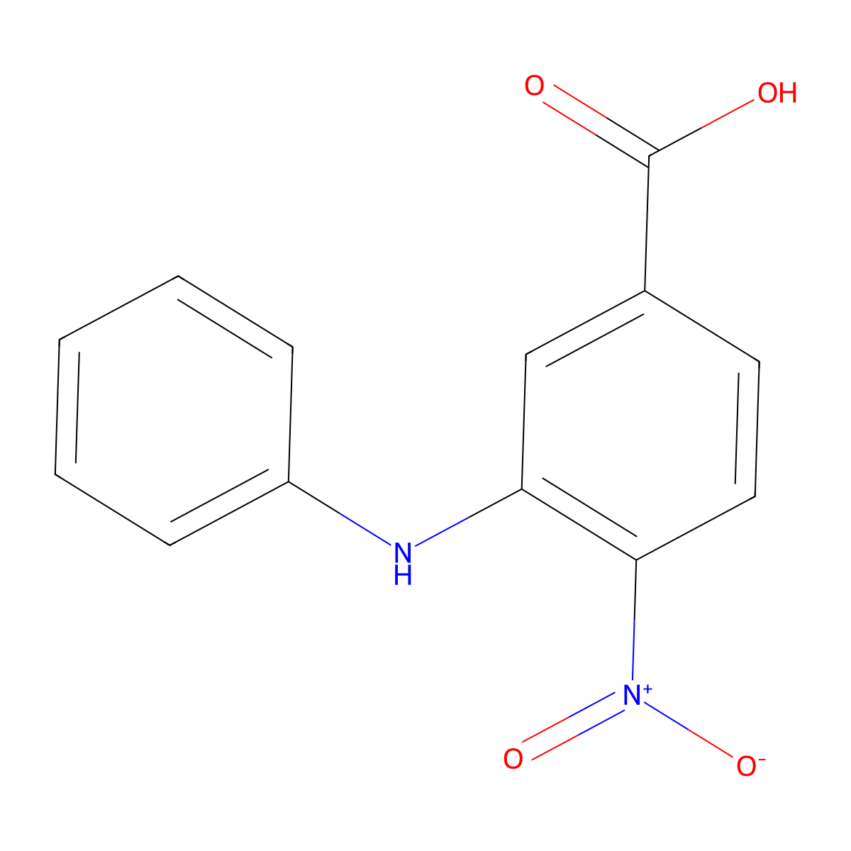 4-Nitro-3-(phenylamino)benzoic acid molecular structure, CAS 159190-73-5