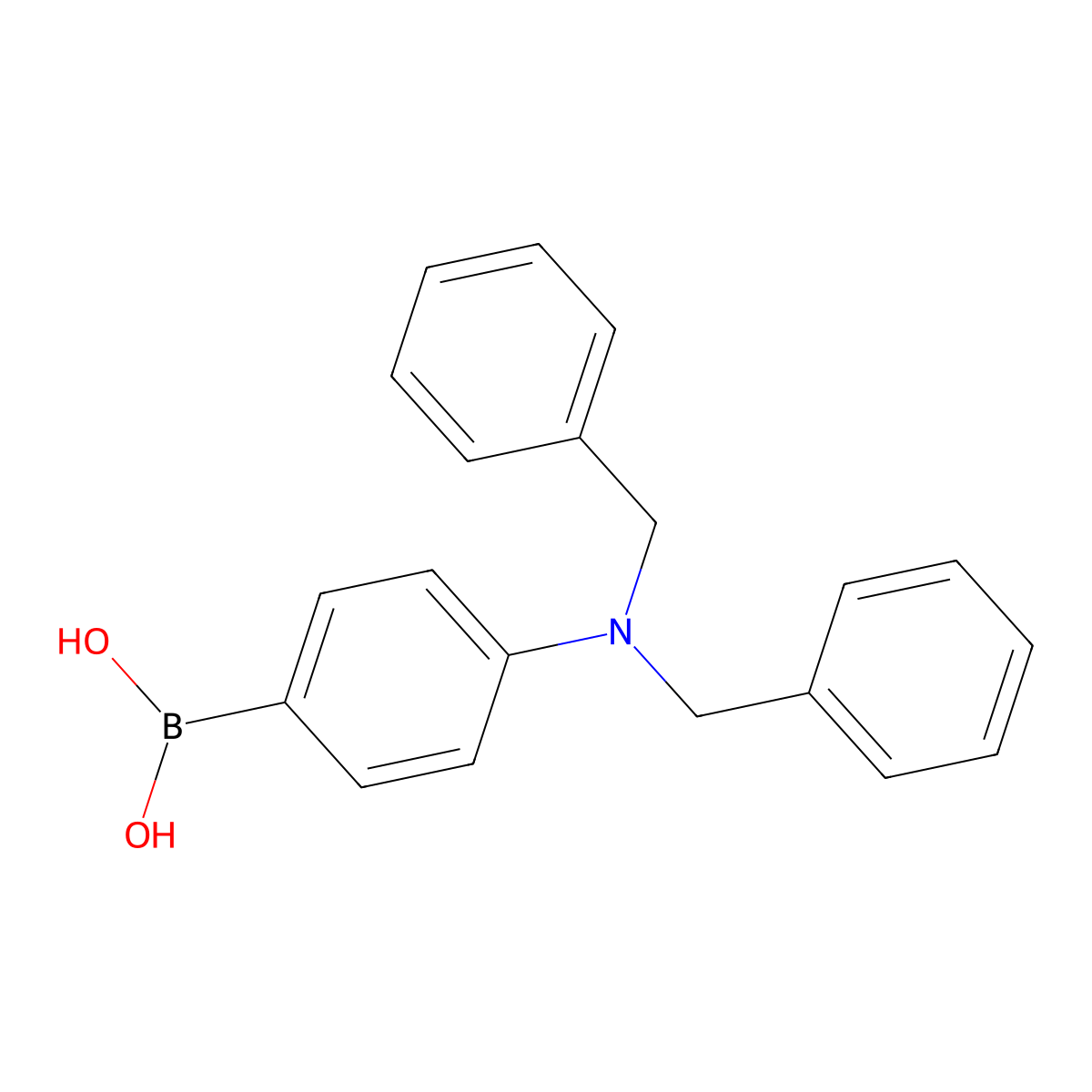 4-(N,N-Dibenzylamino)phenylboronic acid molecular structure, CAS 159191-44-3