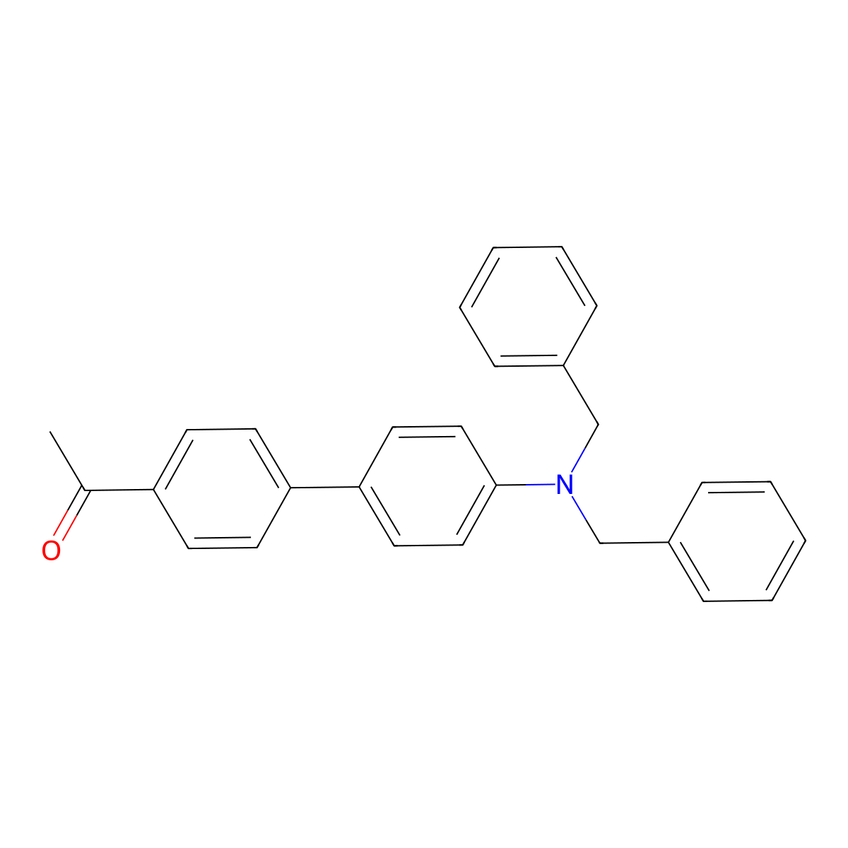 1-[4'-(Dibenzylamino)[1,1'-biphenyl]-4-yl]ethan-1-one molecular structure, CAS 159191-45-4
