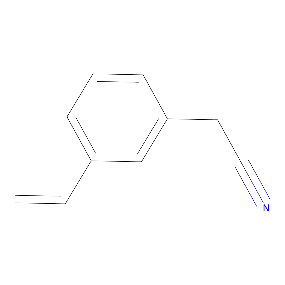 Vinylphenylacetonitrile molecular structure, CAS 1592-11-6