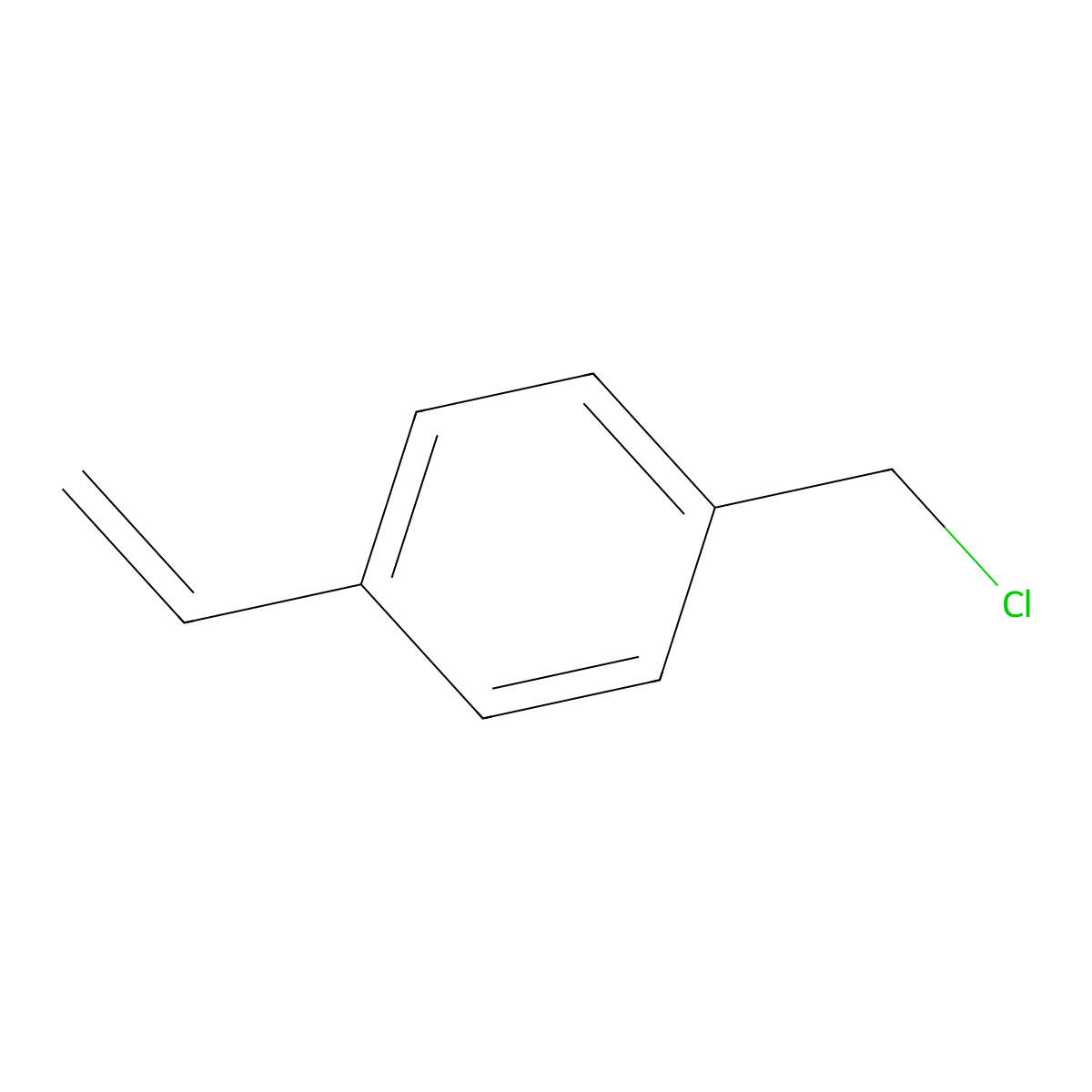 p-Vinylbenzyl chloride molecular structure, CAS 1592-20-7