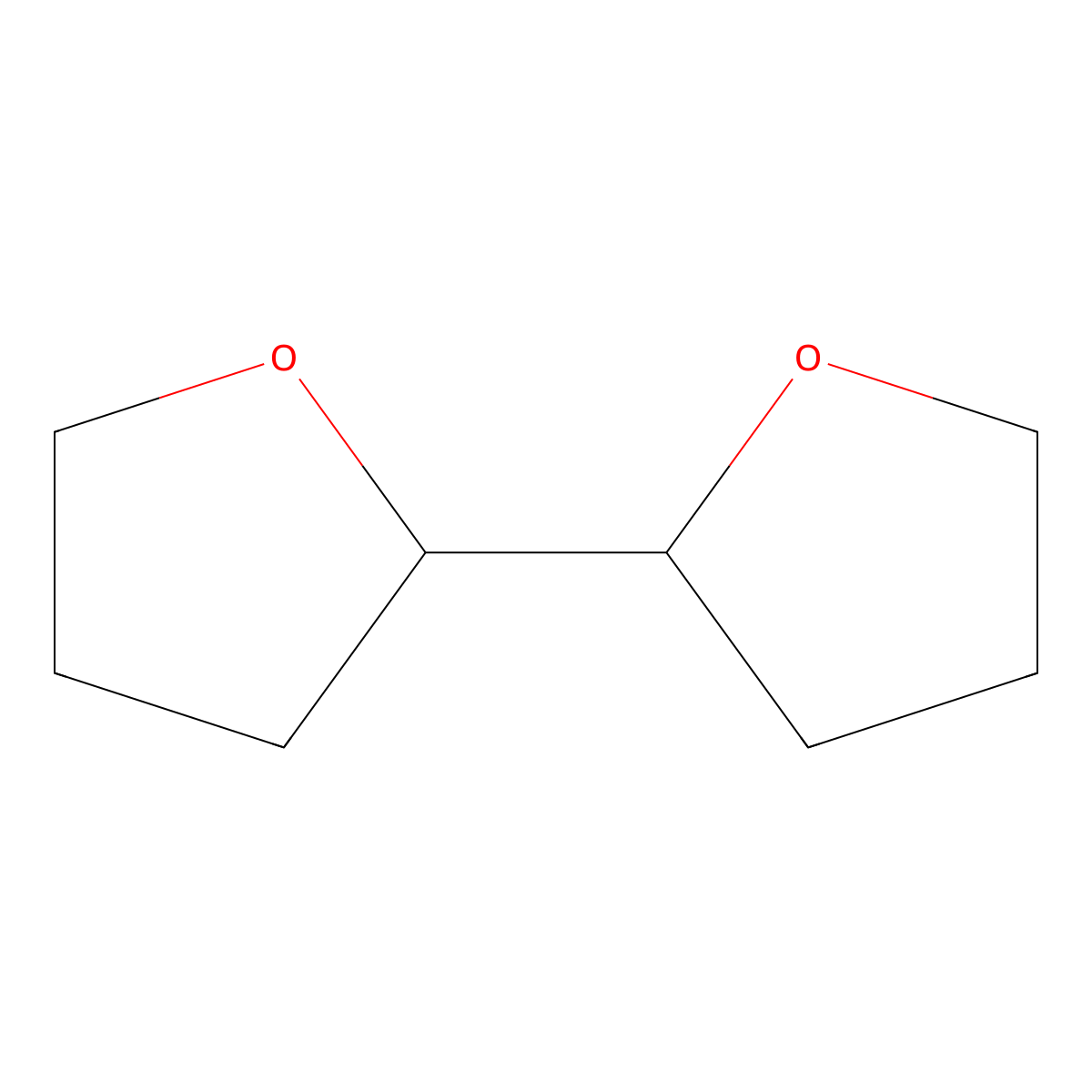 2,2'-Bifuran, octahydro- molecular structure, CAS 1592-33-2