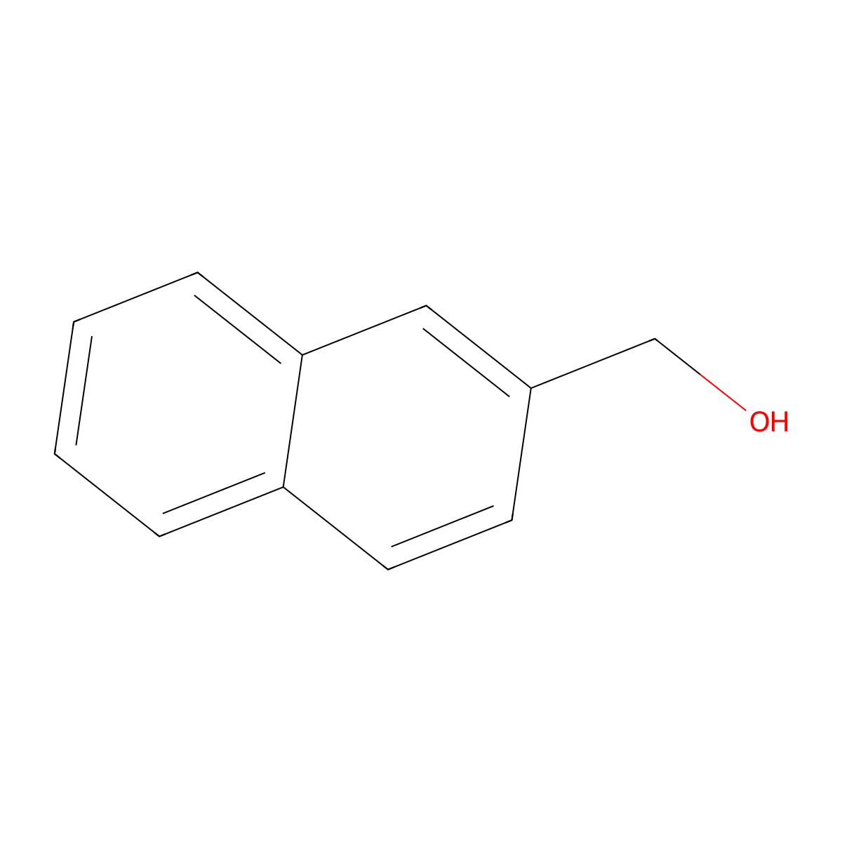 2-Naphthalenemethanol molecular structure, CAS 1592-38-7