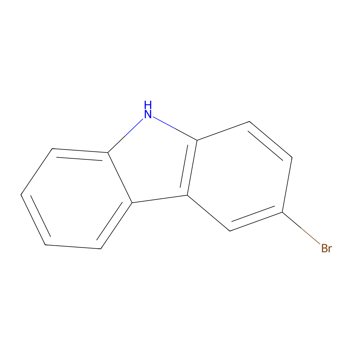 3-Bromocarbazole molecular structure, CAS 1592-95-6
