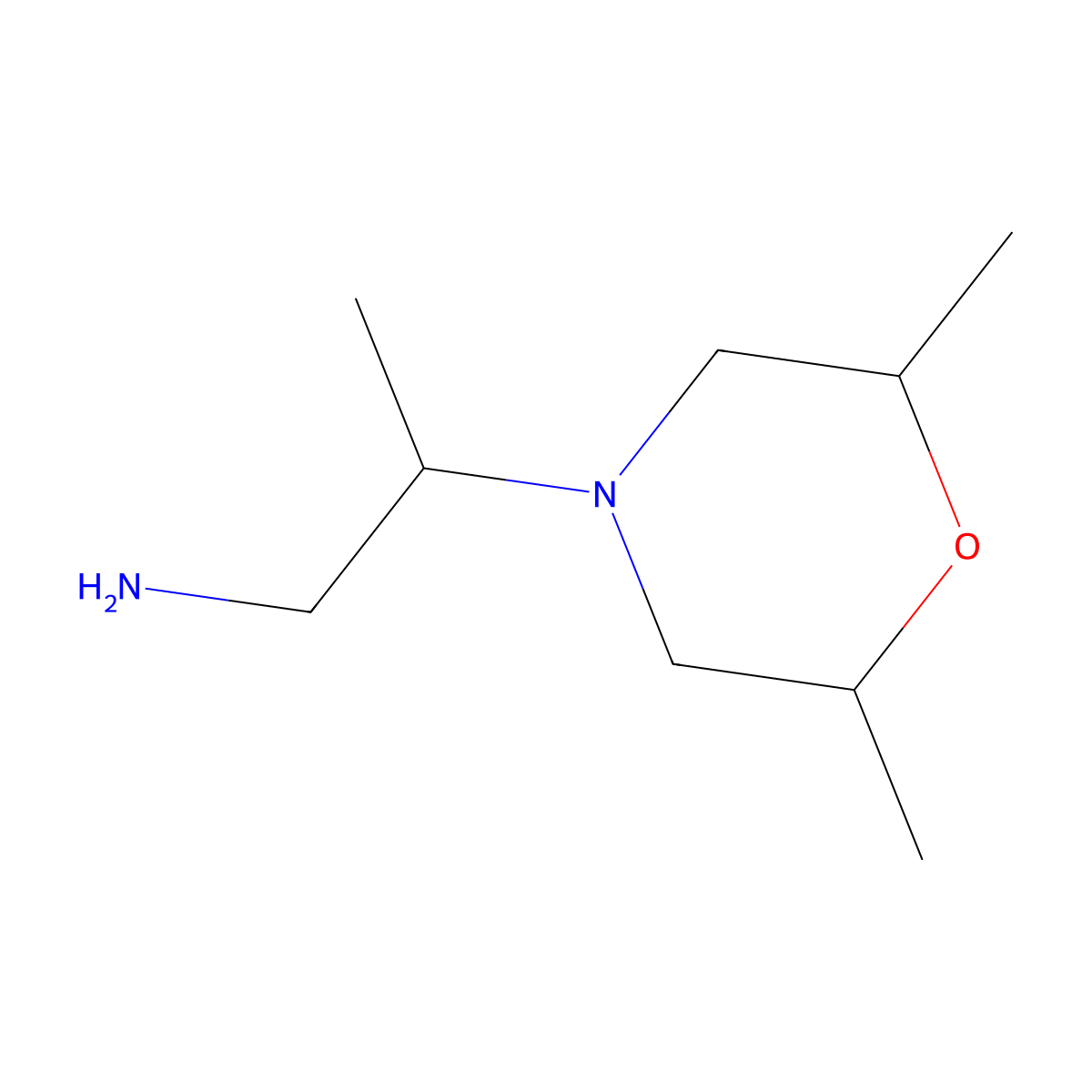 2-[(2R,6S)-2,6-dimethylmorpholin-4-yl]propan-1-amine molecular structure, CAS 1592018-91-1
