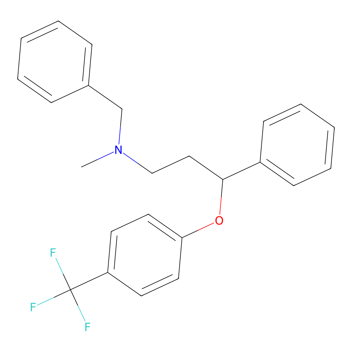 N-Benzyl-N-methyl-3-phenyl-3-[4-(trifluoromethyl)phenoxy]-1-propanamine molecular structure, CAS 159216-80-5
