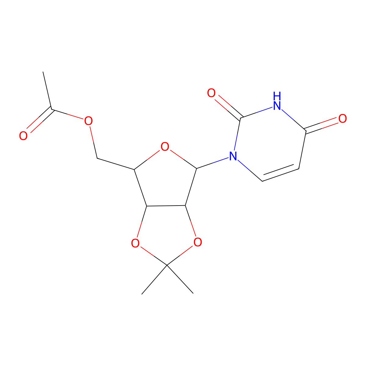2',3'-O-(isopropylidene)uridine 5'-acetate molecular structure, CAS 15922-23-3