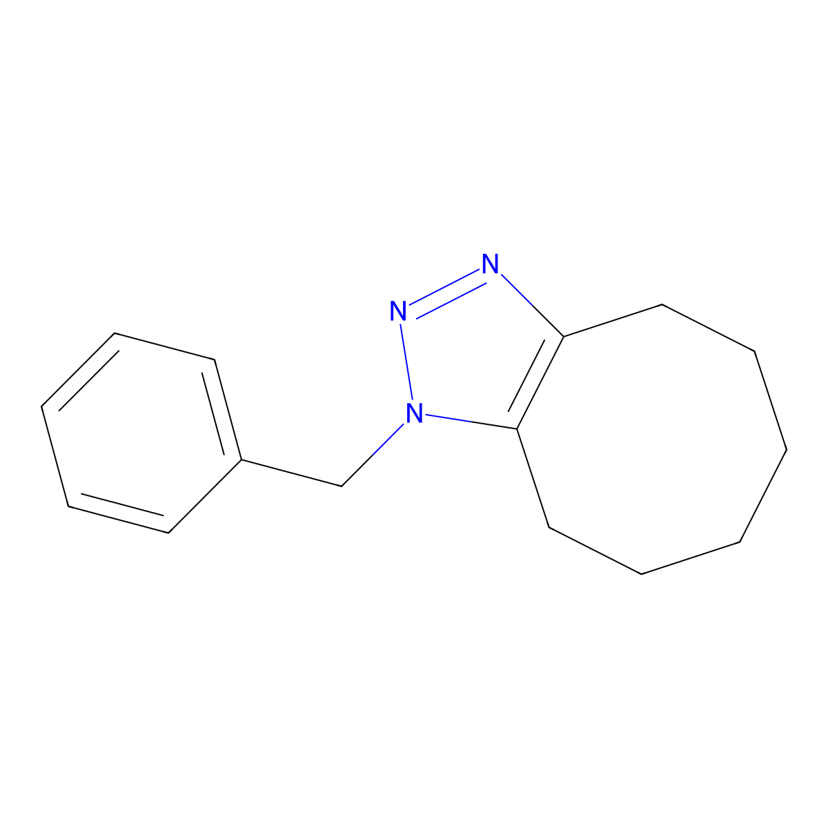 1-benzyl-4,5,6,7,8,9-hexahydro-1H-cycloocta[d][1,2,3]triazole molecular structure, CAS 15922-51-7