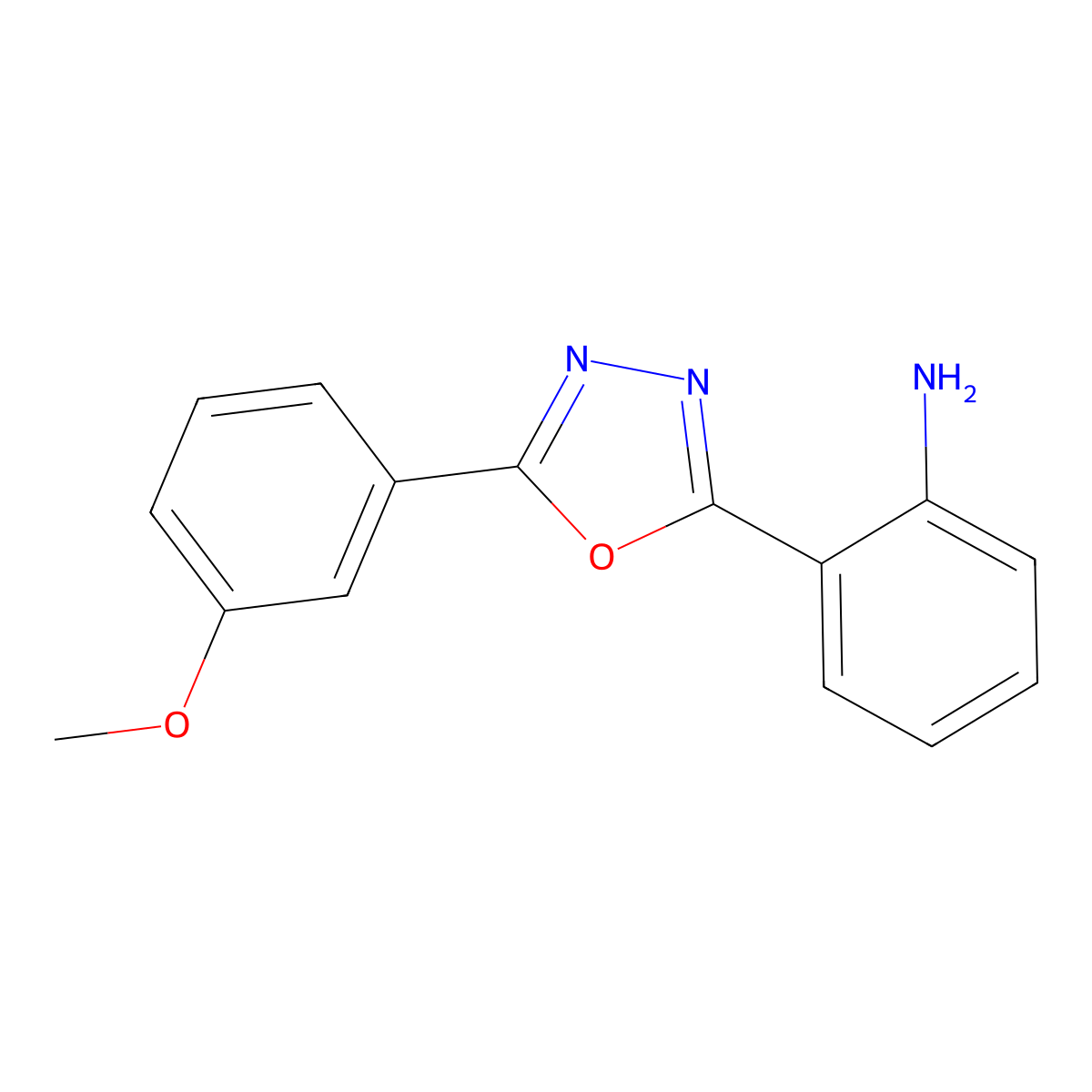 2-(5-(3-Methoxyphenyl)-1,3,4-oxadiazol-2-yl)aniline molecular structure, CAS 159222-58-9
