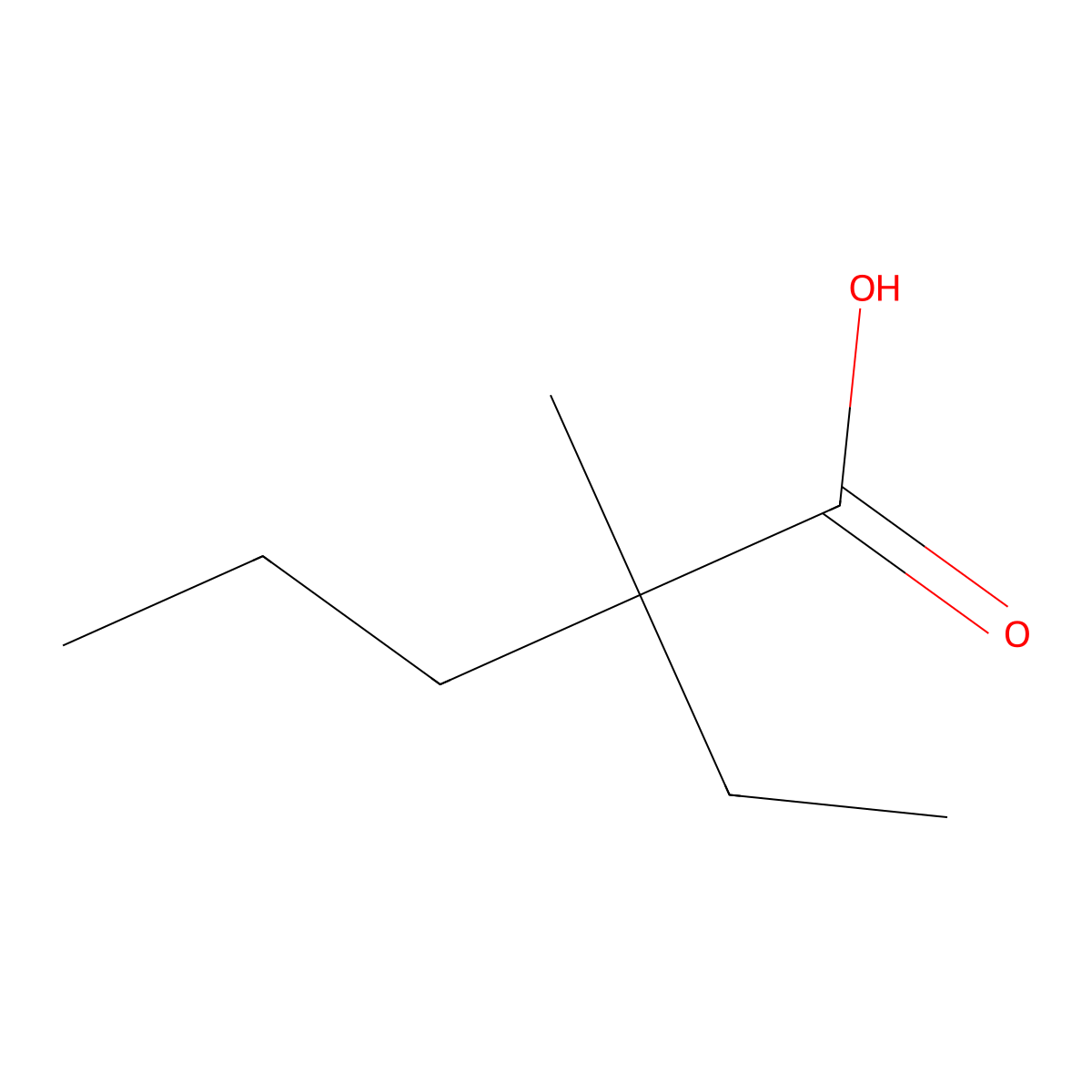 (S)-2-Ethyl-2-methylpentanoic acid molecular structure, CAS 159225-52-2