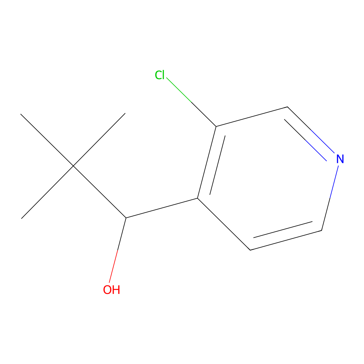 1-(3-Chloropyridin-4-yl)-2,2-dimethylpropan-1-ol molecular structure, CAS 1592259-69-2