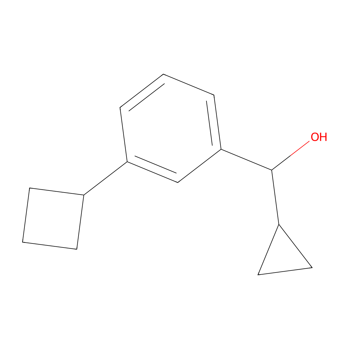 3-Cyclobutyl-alpha-cyclopropylbenZenemethanol molecular structure, CAS 1592291-07-0