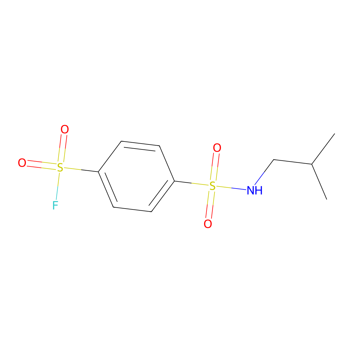 4-[(2-Methylpropyl)sulfamoyl]benzene-1-sulfonyl fluoride molecular structure, CAS 1592293-63-4