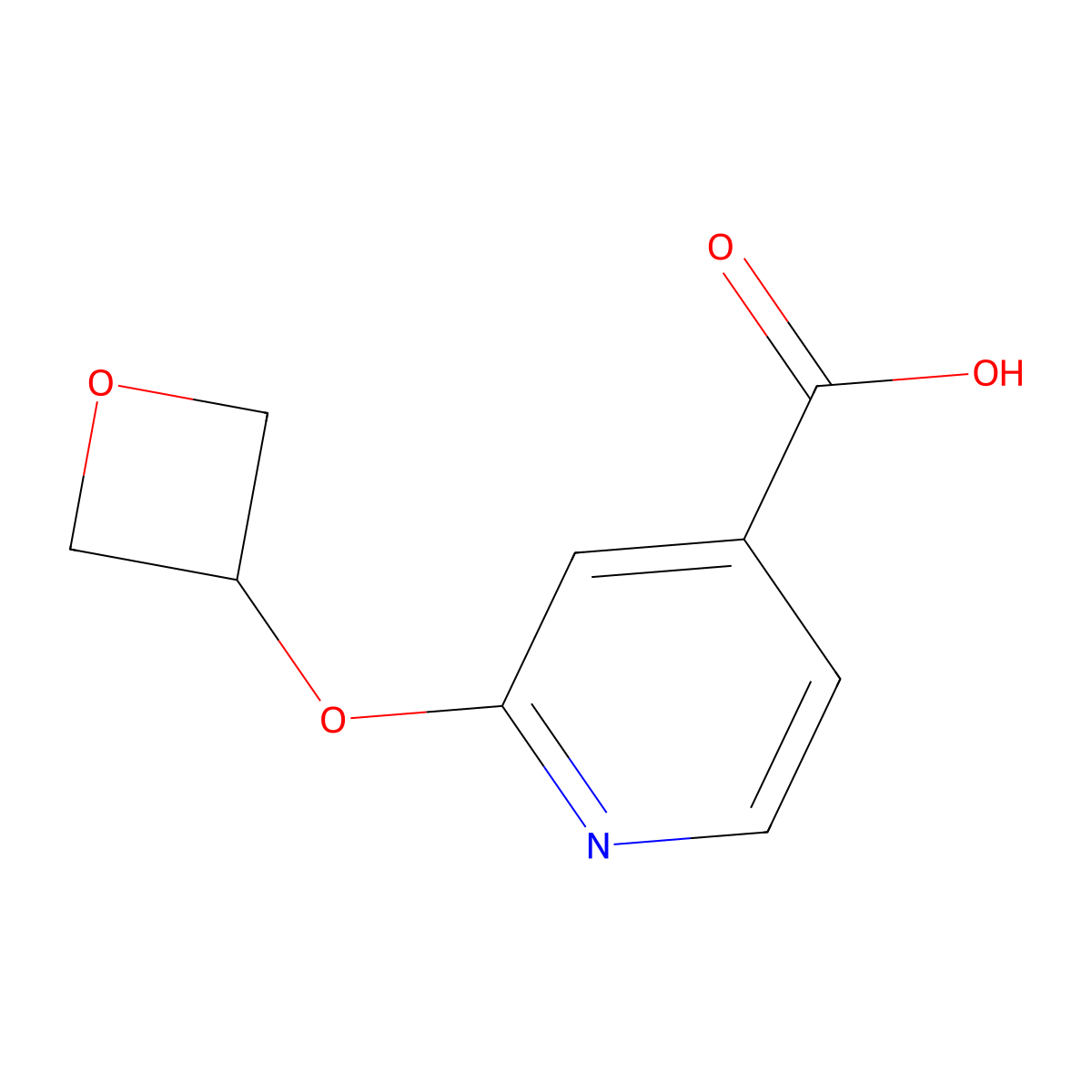 2-(Oxetan-3-yloxy)isonicotinic acid molecular structure, CAS 1592296-37-1