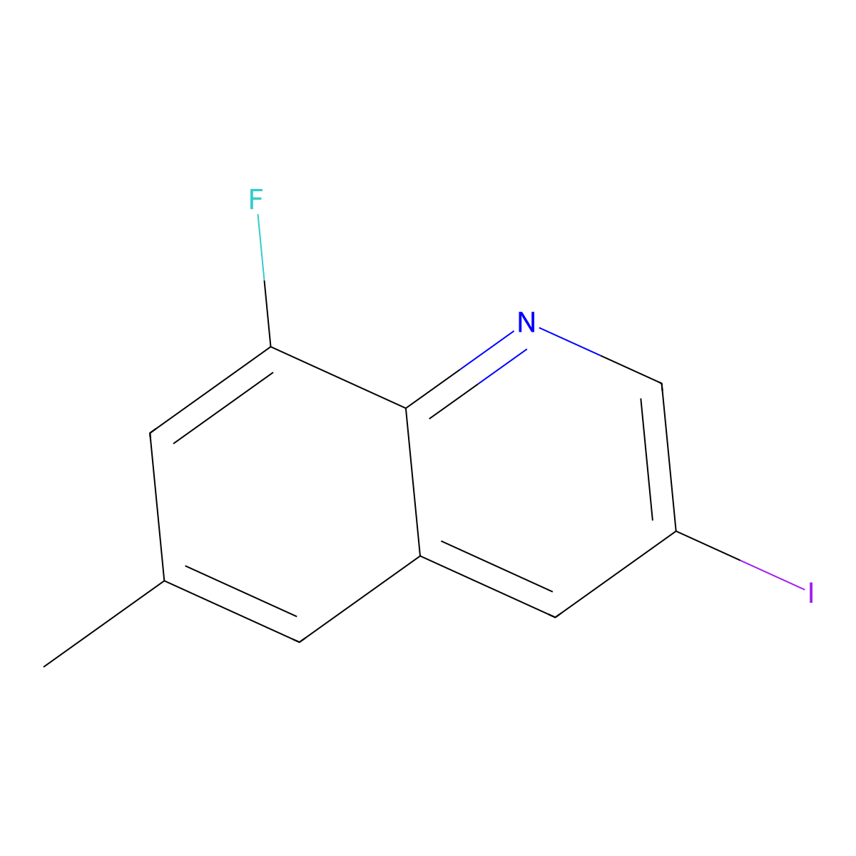 8-Fluoro-3-iodo-6-methylquinoline molecular structure, CAS 1592298-19-5