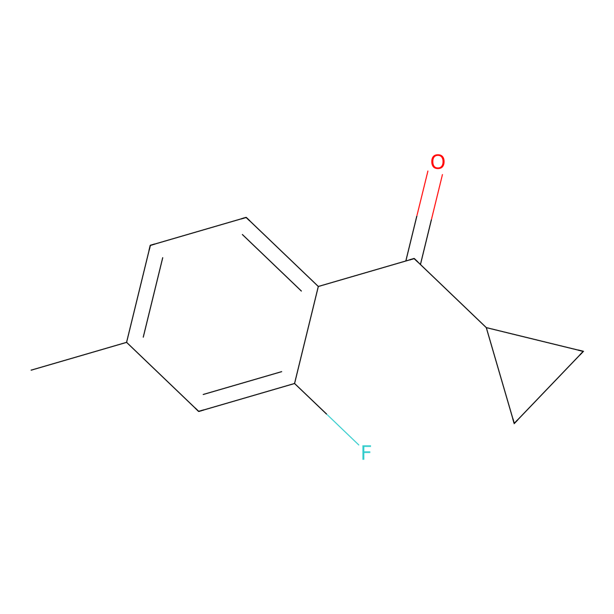 Cyclopropyl(2-fluoro-4-methylphenyl)methanone molecular structure, CAS 1592299-98-3