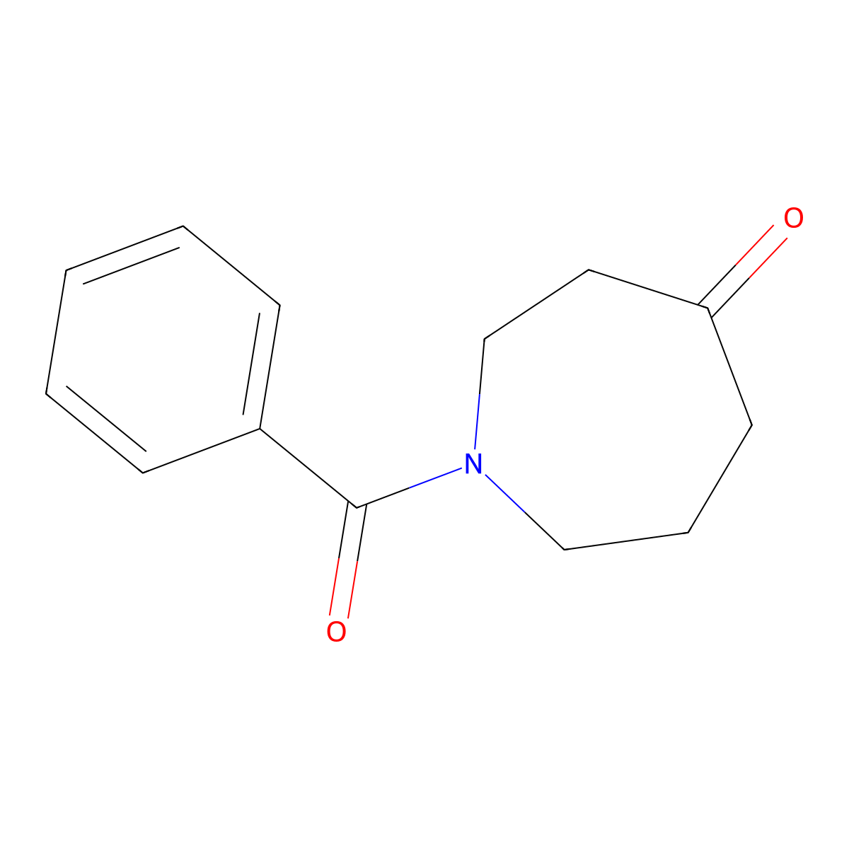 N-Benzoyl-4-perhydroazepinone molecular structure, CAS 15923-40-7