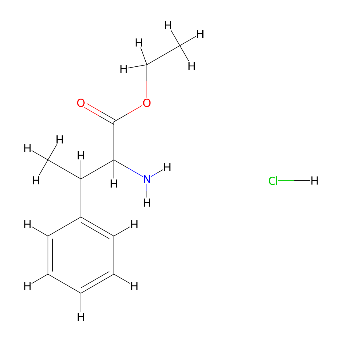 2-Amino-3-phenyl-butyric acid ethyl ester hydrochloride molecular structure, CAS 159239-61-9
