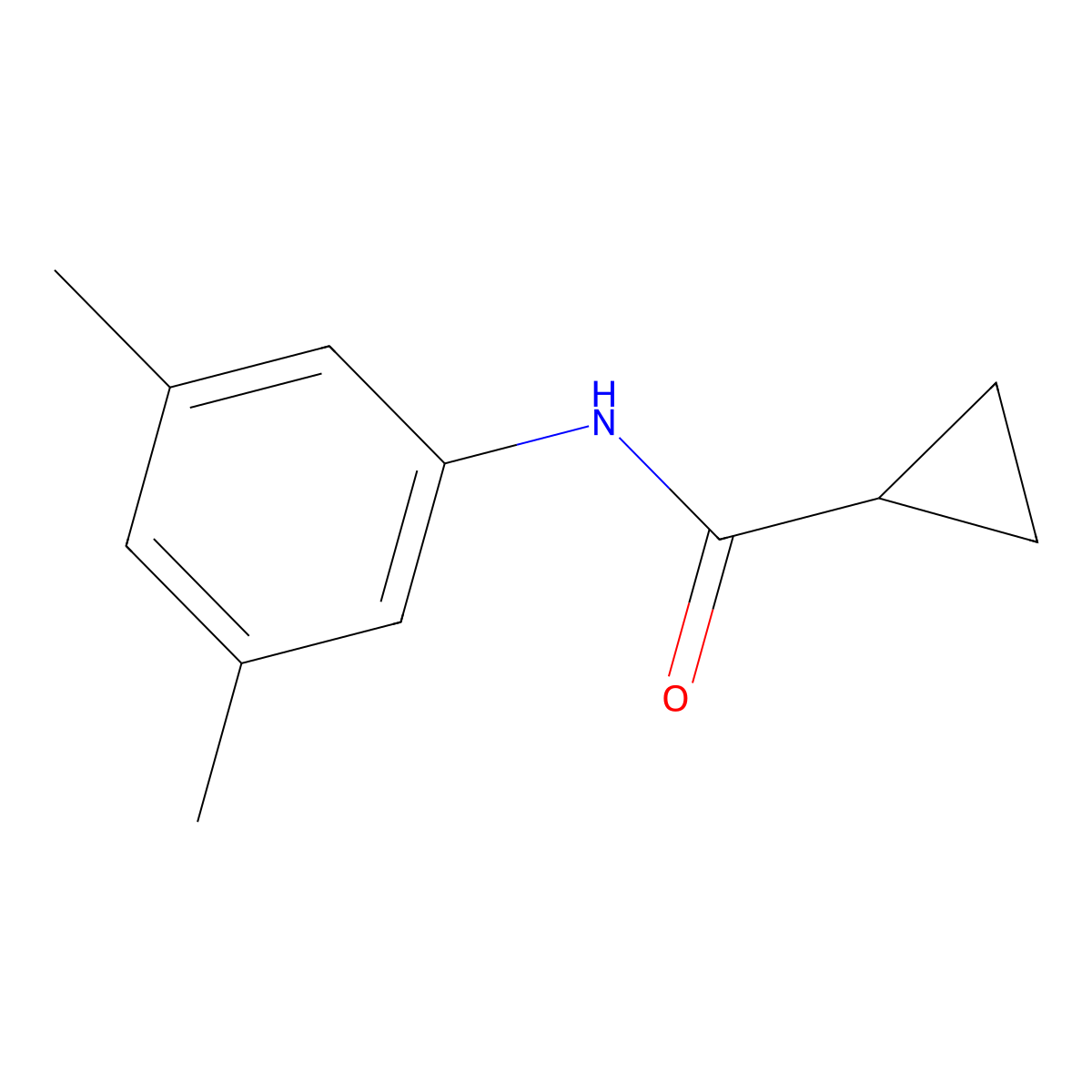 N-(3,5-dimethylphenyl)cyclopropanecarboxamide molecular structure, CAS 15924-74-0