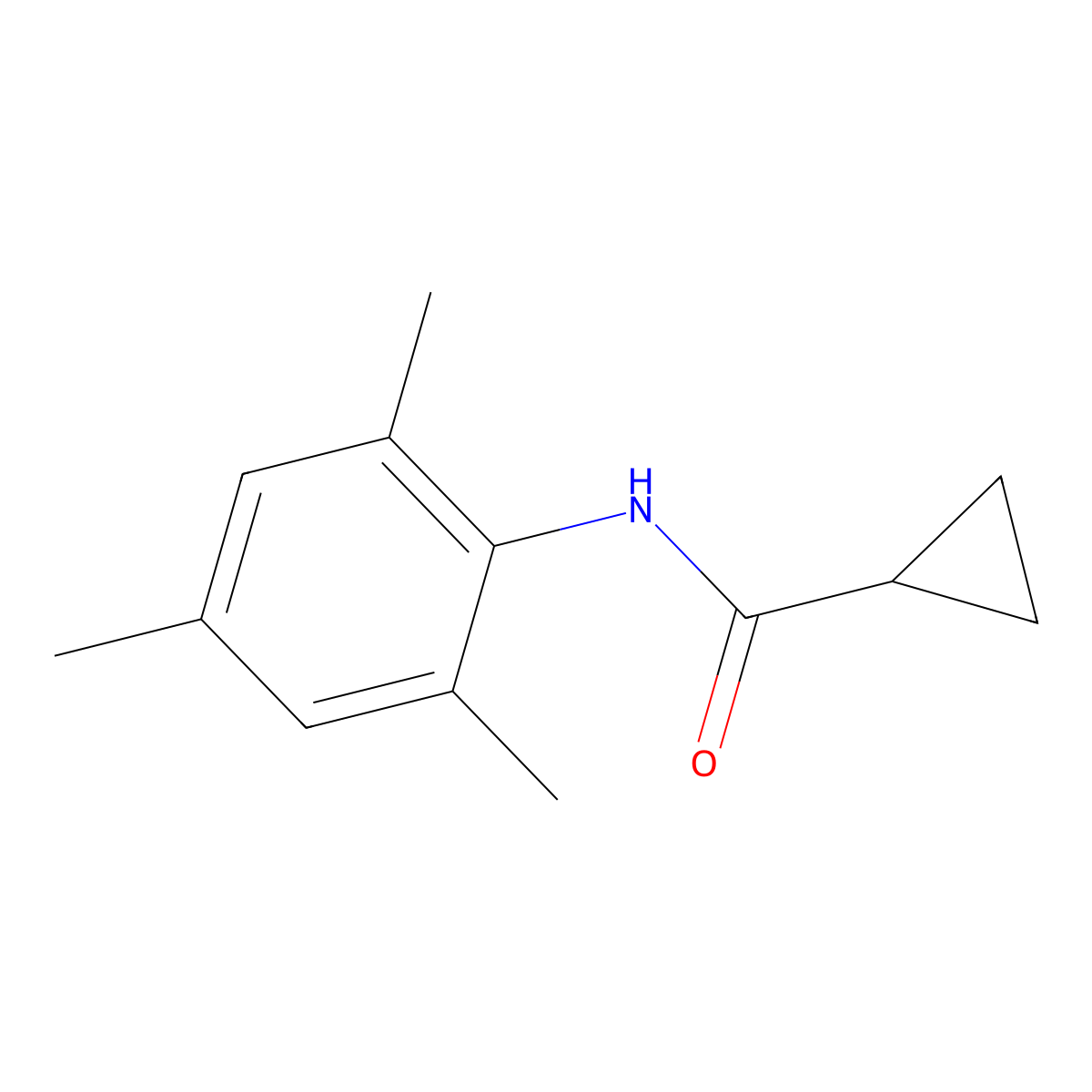 N-mesitylcyclopropanecarboxamide molecular structure, CAS 15924-75-1