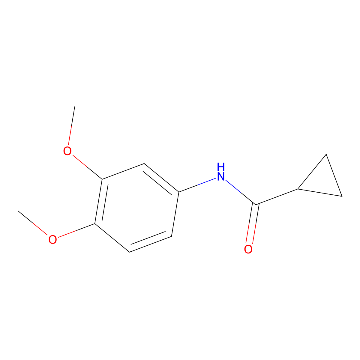 N-(3,4-dimethoxyphenyl)cyclopropanecarboxamide molecular structure, CAS 15924-77-3