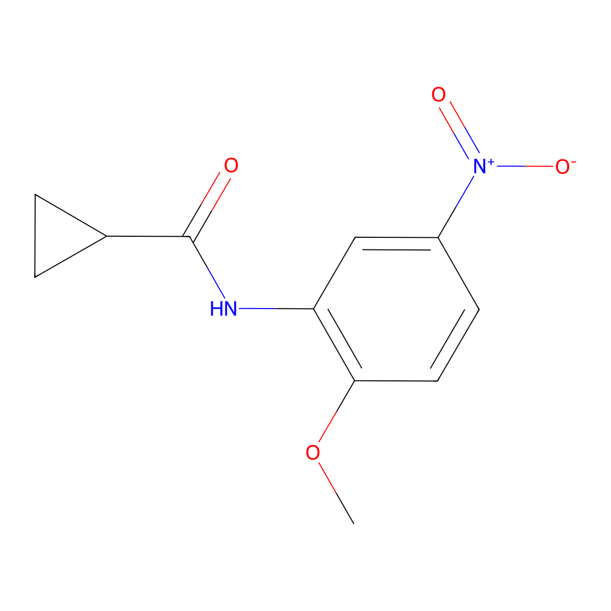 N-(2-methoxy-5-nitrophenyl)cyclopropanecarboxamide molecular structure, CAS 15924-86-4