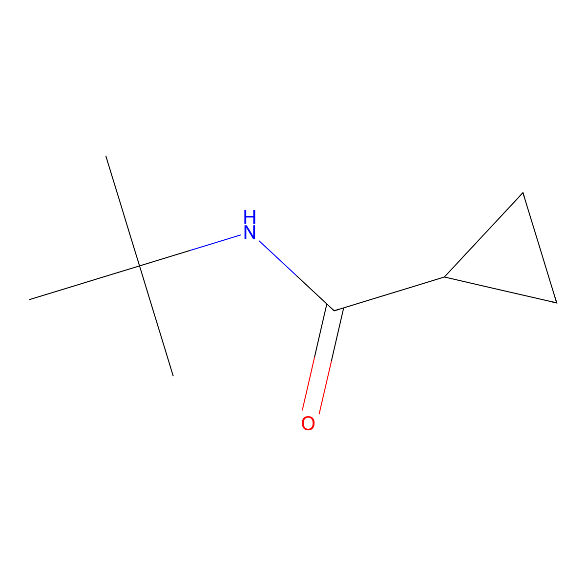 Cyclopropanecarboxylic acid tert-butylamide molecular structure, CAS 15924-91-1
