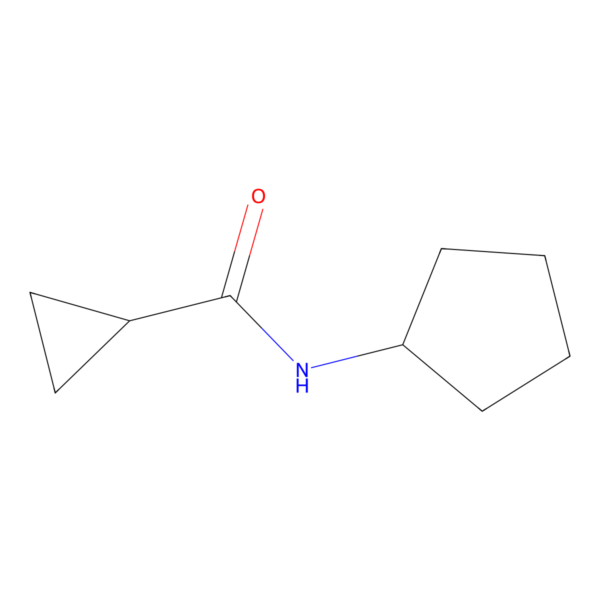N-cyclopentylcyclopropanecarboxamide molecular structure, CAS 15924-93-3