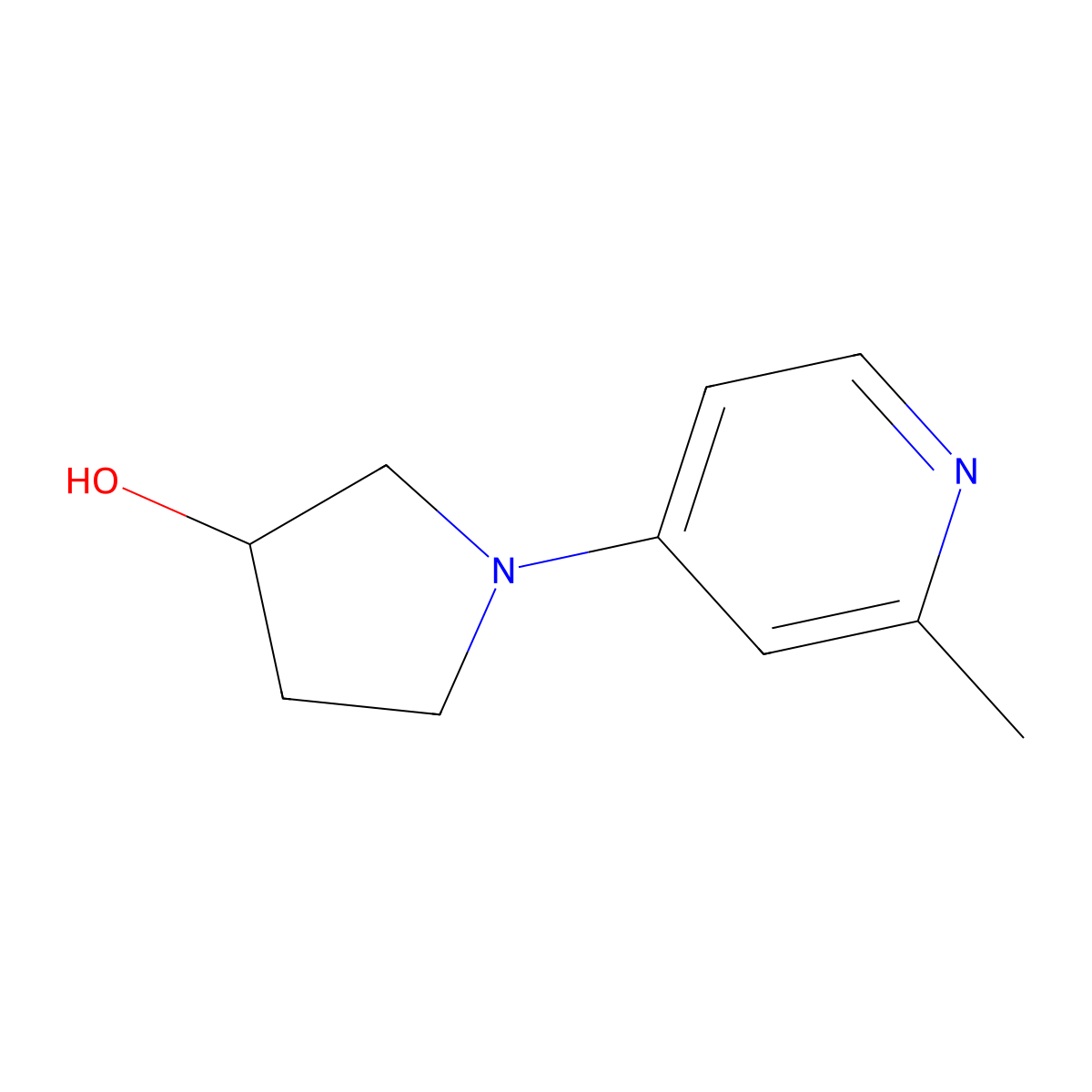 1-(2-Methylpyridin-4-yl)pyrrolidin-3-ol molecular structure, CAS 1592412-21-9