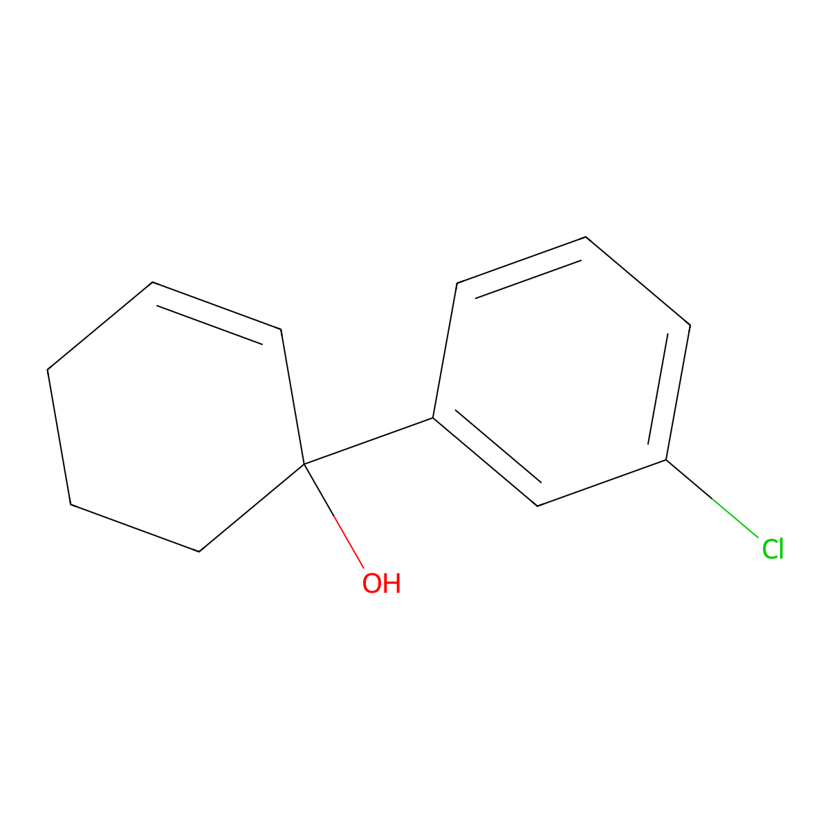 1-(3-Chlorophenyl)-2-cyclohexen-1-ol molecular structure, CAS 1592438-18-0